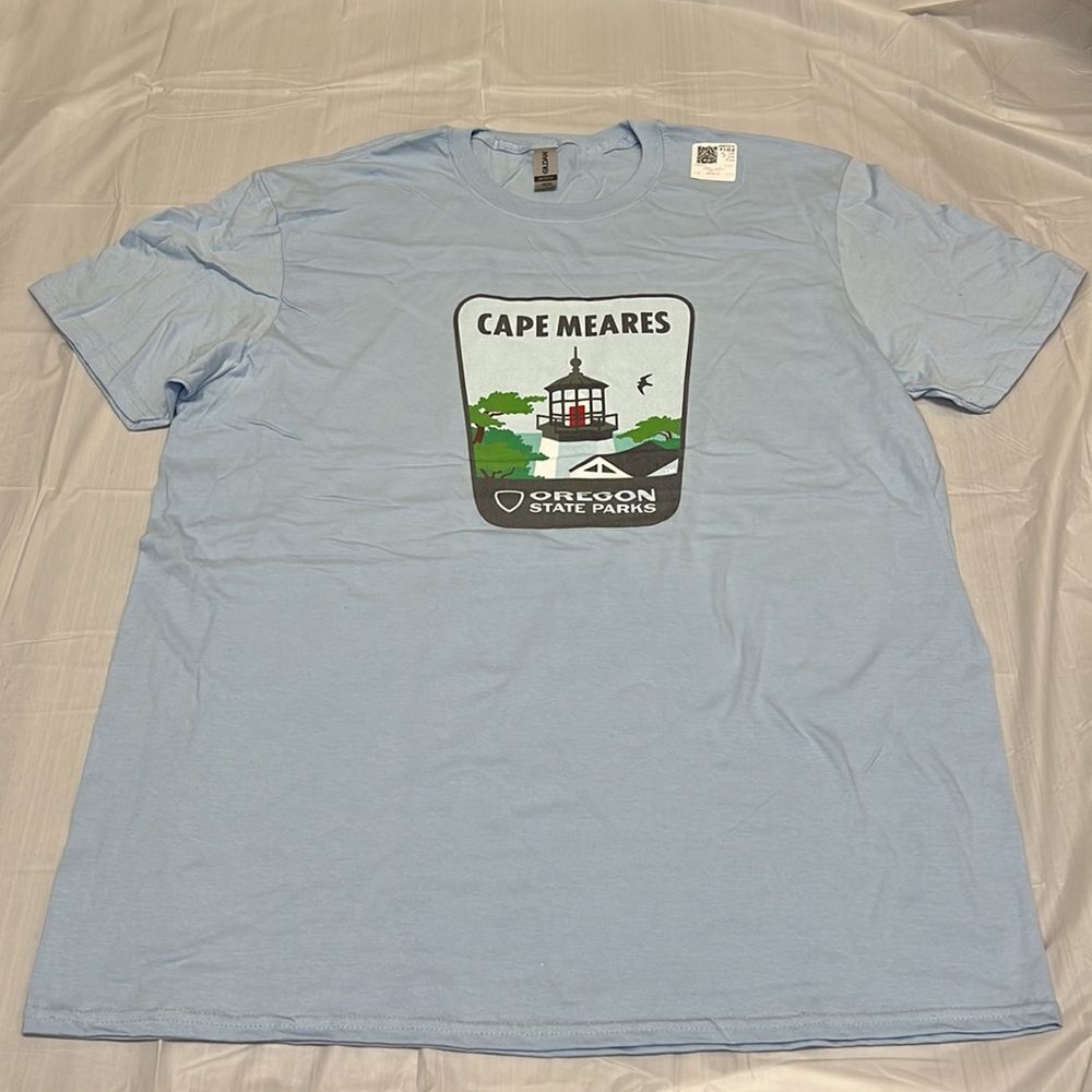 Cape Meares Men’s Light Blue Short Sleeve Graphic Tee Size Large, Extra Large - Picture 9 of 13